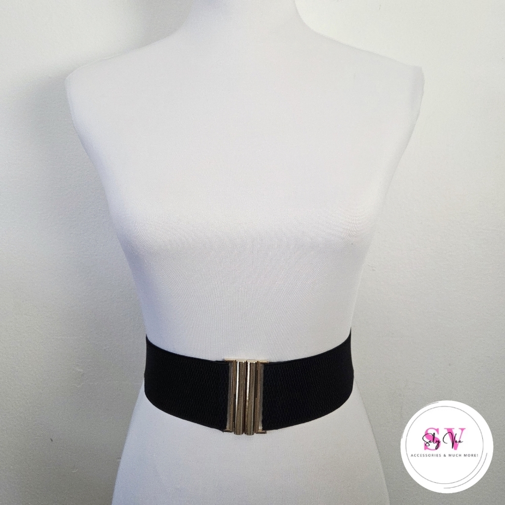Black Elastic Waist Belt